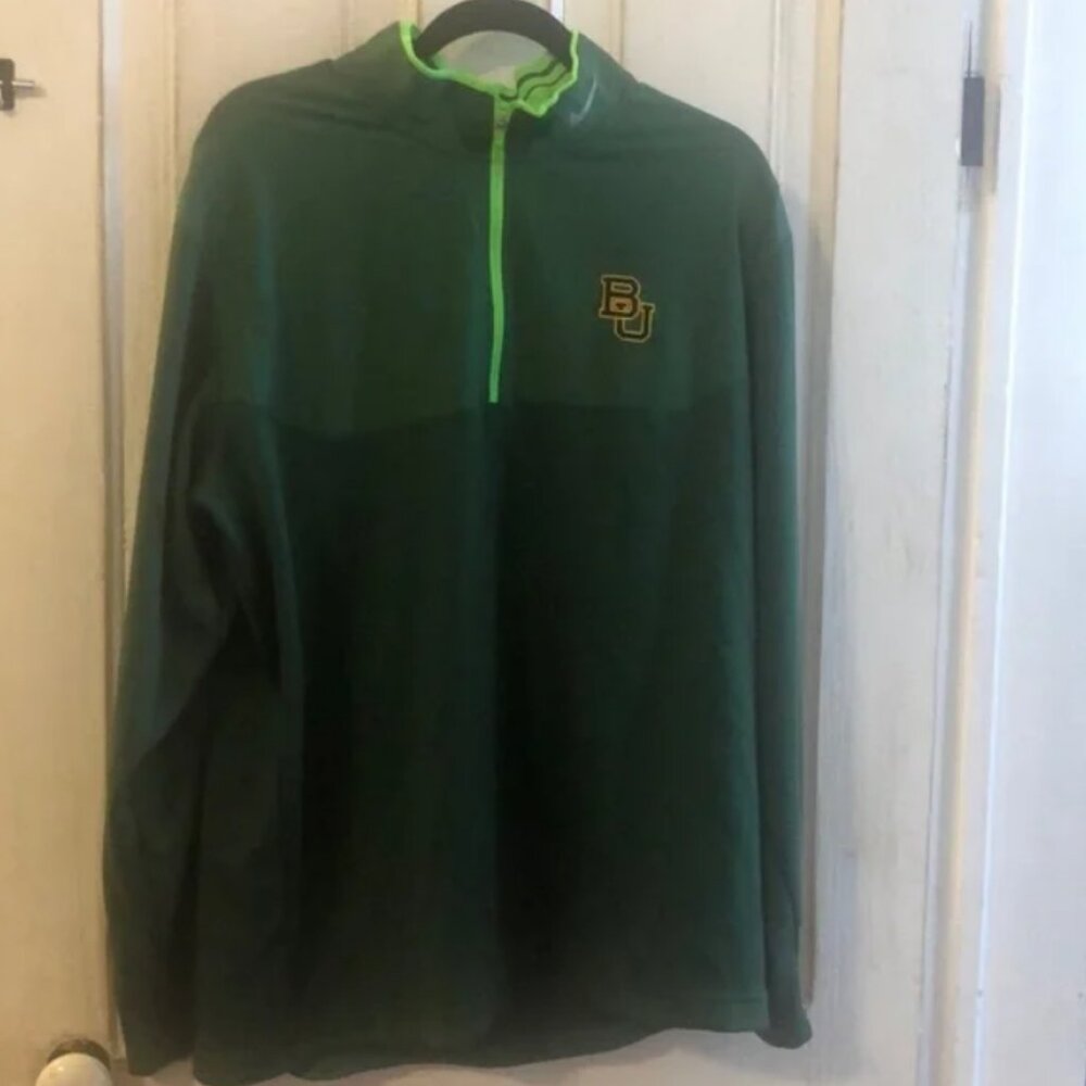 Baylor Bears University XL Pull Over Zip Nike Golf Tour Performance Dri Fit L/S